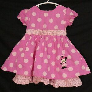 DISNEY The Wonderful World Of Disney size 3 Pink Minnie Mouse Polka Dot Dress
